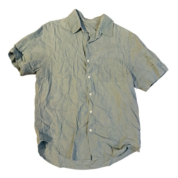 Alex Mill Mint Green Linen Button Down Size Medium - Picture 1 of 3